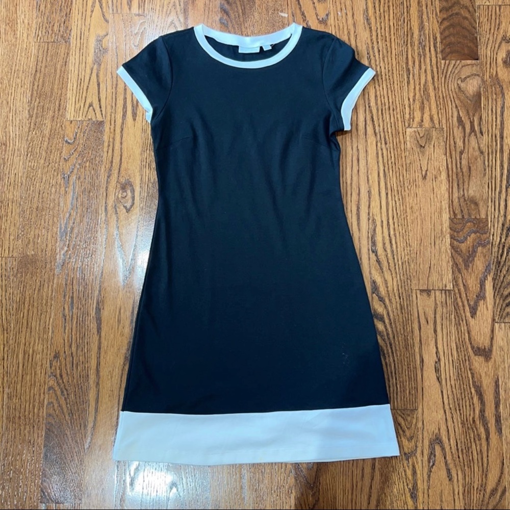 NY&Co casual Black dress with White trim size M